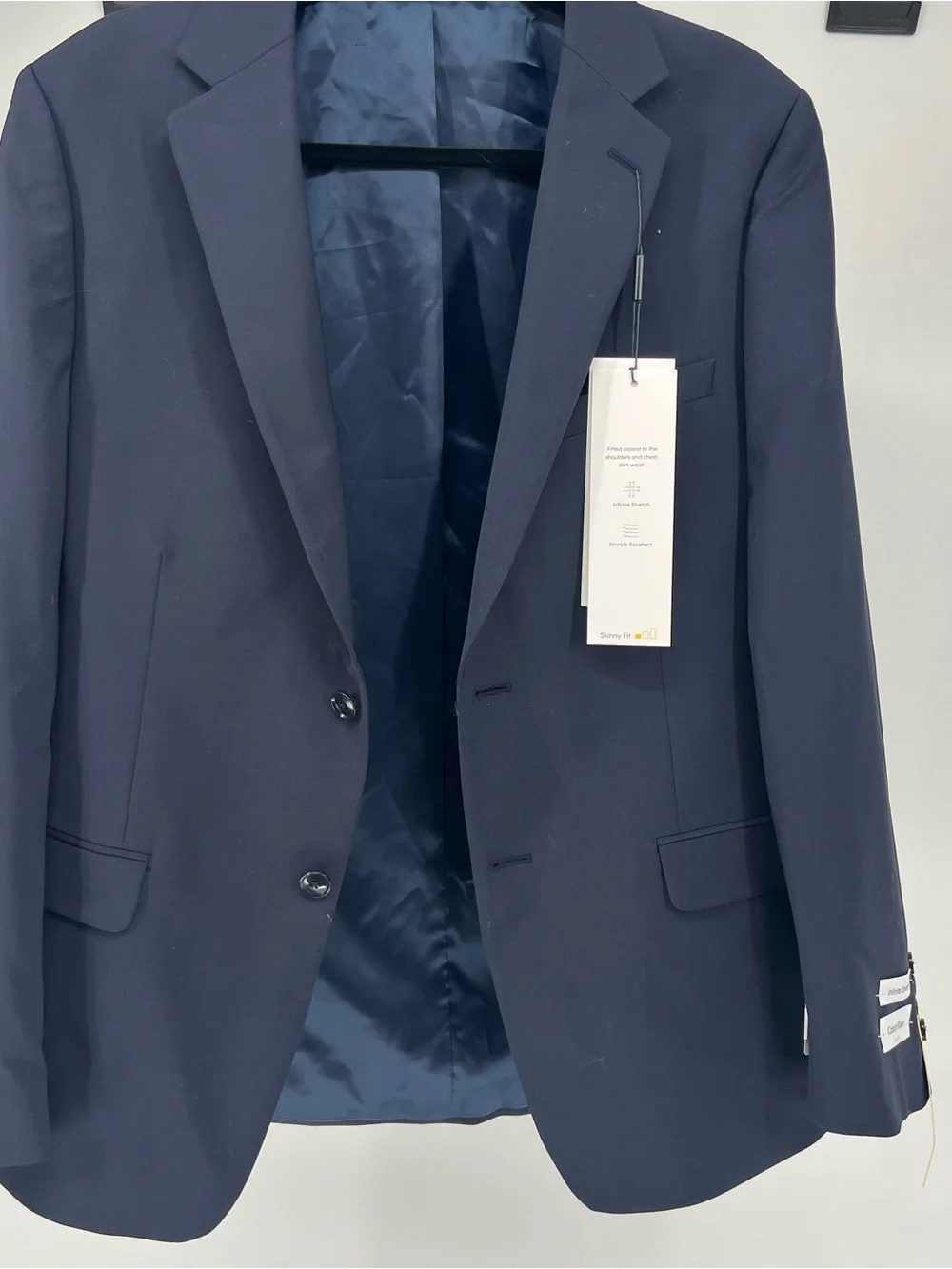 Calvin Klein Men's Dark Navy Two-Button Blazer